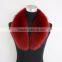 Myfur Women Cotton Padded Coat Dyed Blue Fox Fur Collar in Grey Color