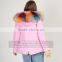 Myfur Pink Shell Fashion Lady Parka Jacket with Real Fur Lining Fox Body Fur Hood