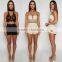 Runwaylover 5453 Hot Sale Ladies Embroidery V-neck Crop Top
