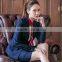 Custom Sample Office Uniforms Ladies Long Coat Design Women Office Suit