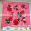 2016 new fashion cheap price rose printed warp knitting miscrofiber hand towels