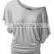 Women Shirt Summer Short Batwing Sleeve Solid Female Tops S6310012