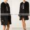 YR291 New Fashion Classic Black Girl Knit Fur Coat Fox