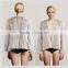 SJ433-01 Windproof Made in China Big V-Neck Designed Natural Fur Jacket Women