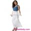 Wholesale blue and white party long dress chiffon new style