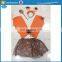 Halloween Orange Spider Web Tutu Wing Wand Set