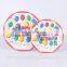 Wholesale Logo Printed Cheap Disposable Happy Birthday Balloon Paper Sets Kids Birthday Party Plate