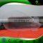 Promotional Purpose Clear Inflatable Helium Blimp With Banner, Banner Hanged Airship Balloon
