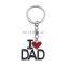 Wholesale Cheap Stock Type Enamel Style Creative Mother's Day Father's Day Gift Metal I Love Papa Keychain I Love MAMA Keychain