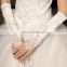 Ivory&white Pretty Appliqued& Sequined Fingerless Long Wedding Glove White pearl beaded satin fingerless wedding bridal gloves