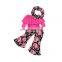 Off Shoulder Top And Bell Bottoms Kid Clothes Set Girls Baby Girls' Clothing Sets