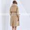 TWOTWINSTYLE Windbreaker For Women Lapel Long Sleeve High Waist With Sashes Loose Casual
