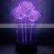 3D Rose Table Lamp Valentines Day Present Mood Lighting Lover Gifts