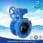 Size Double Flange Rubber Lined Butterfly Valve