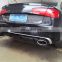 RS6 Exhaust Tips Rear Bumper Diffuser For Audi A6 S6 2012 Up