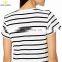 Good Quality Full Striped Women T Shirts Wholesale Summer Casual Wear Women T-shirt