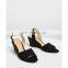 Women beautiful handmade open toe chunky heels wedge footwear with chunky metal buckle closure sandals shoes (sandalias mujer)