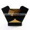 Classic black luxury custom touching paper perfume box packaging with gold stamping logo