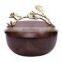 teak solid wood bowl