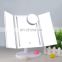 USB And Batteries 2 In 1 LED Portable Mirrors Plastic Folding Framed Makeup Mirror With Magnifier