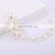 Flower Headwear Wedding Headband for Bride Crystal Pearls Women Tiara Bridal Headpieces Hair Jewelry Accessories