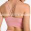 Wholesale Custom Logo Womens Tie Dye Yoga Sports Bra Push Up Elastic Fitness Cross Back Crop Tops Outfit Exercise Training Bra