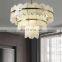 Modern luxury spanish alabaster pendant light for hotel room interior bedroom living room decoration brass round chandelier