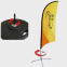 Strong Carbon Composite Fiber Wind Banner 4.7 Meter Flag Pole, Flags and Bases Can Be Customized for an Additional Fee