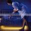Single sensor kit 1m flexible smd warm white led bedlight for closet bedroom