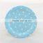 7" Baby Blue Light Blue Dots Round Small Paper Plates