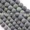 2.0mm Large Hole Hot Selling Round Matte Rhyolite Gemstone Loose Beads Approximate 15.5 Inch