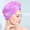 High quality super-thick microfiber hair drying cap lady gym swimming shower pink yellow hair fast dry drying cap turban towel