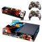 OEM design replace console PVC waterproof skin sticker for Microsoft Xbox one