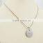 Stainless Steel Engraved Love Round Pendant Lovers Jewelry Necklace