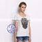 2015 China supplier custom women white t-shirt wholesale