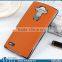 New Product Chrome Gold Side PC Leather Coated Cell Phone Case for LG G4