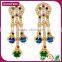 Gift Women'S 2016 Tassel Green Gemstone Light Weight Gold Necklace Set