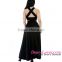 Latest Sensual Wrap Style Black Maxi Skirt ladies designer skirt suits