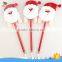 2016 christmas gift toy cute santa claus head ballpoint pen for kids