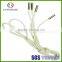 2016 new fashion hot sale popular gold round customized promotional novelty shoe laces bracelet with metal shoelace tips