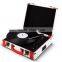 suitcase turntable player portable gramophone record player, suitcase vinyl records