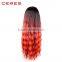 Bleached Knots Ombre Red Full Lace Wig, 180% Heavy Density European Hair Full Lace Wig