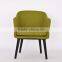 Cocktail Lounge Night Club Chairs in Stylish Retro Olive Green Fabric