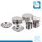8 Pieces of Stainless Steel Outdoor Kitchen Travel Accessory Lunch Box