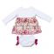 beautiful clothes for baby girls white red flower shirt and short pant with bowknot set korean summer children clothing set