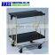 Folding Serving cart Foldable metal-tier serving trolley