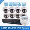 Nest Camera With 8CH 1080P 2.0MP POE IP Camera System CCTV NVR Kit 8PCS Dome P2P Cloud NVR System Supports PC&Mobile View