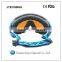 Double lens anti-fog ski goggles