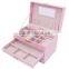 Durable exported beautiful pu leather drawer jewelry box