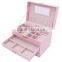 Innovative exported combined leather watch and jewelry box